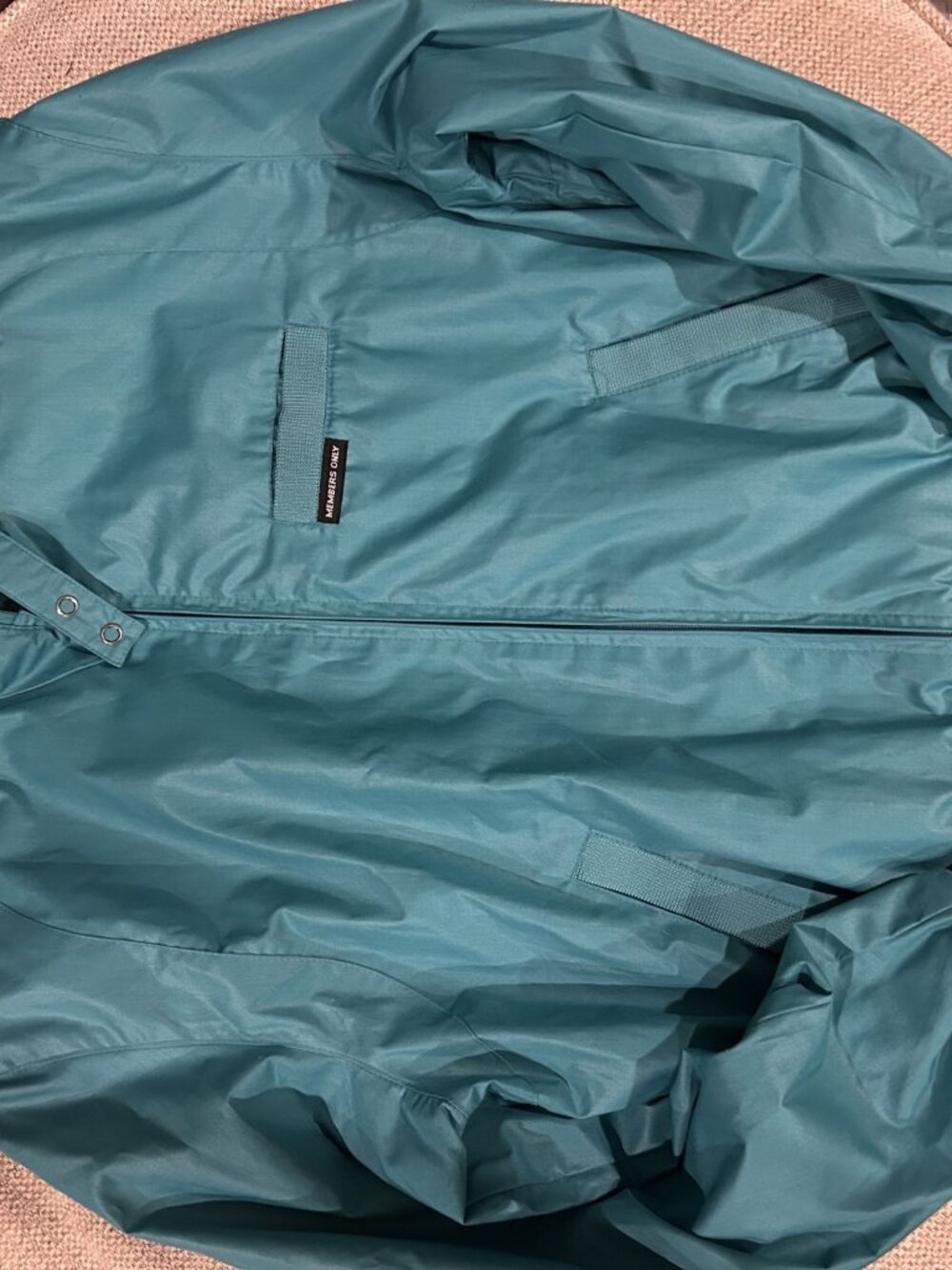 Members Only Teal Racer Jacket Size 38